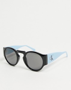 Солнцезащитные очки с логотипом Calvin Klein Jeans CKJ18500S-Голубой