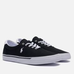 Мужские кеды Polo Ralph Lauren Thorton Recycled Canvas, цвет чёрный