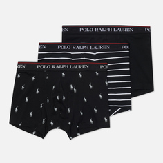 Комплект мужских трусов Polo Ralph Lauren Classic Trunk 3-Pack, цвет чёрный