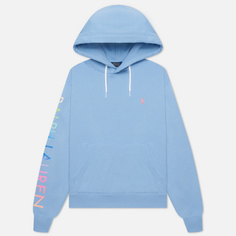 Женская толстовка Polo Ralph Lauren Ombre Logo Fleece Hoodie, цвет голубой