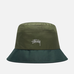 Панама Stussy Outdoor Panel, цвет оливковый