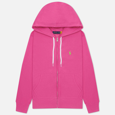 Женская толстовка Polo Ralph Lauren Featherweight Fleece Zip Hoodie, цвет розовый