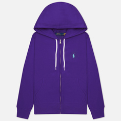 Женская толстовка Polo Ralph Lauren Featherweight Fleece Zip Hoodie, цвет фиолетовыйS