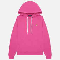 Женская толстовка Polo Ralph Lauren Polo Pony Mini Logo Hoodie Featherweight Fleece, цвет розовый