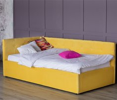 Односпальная кровать-тахта Bonna БП/М ткань Жёлтый 0,9м Bravo