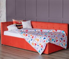 Односпальная кровать-тахта Bonna БП/М ткань Оранжевый 0,9м Bravo