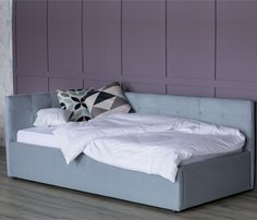 Односпальная кровать-тахта Bonna БП/М ткань Чёрный 0,9м Bravo