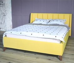 Мягкая кровать Betsi П/М ткань Жёлтый 1,6м Bravo