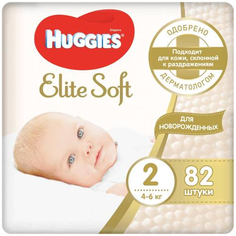 Подгузники Huggies Elite Soft, размер 2, 4-6 кг, 82 шт (9400123)