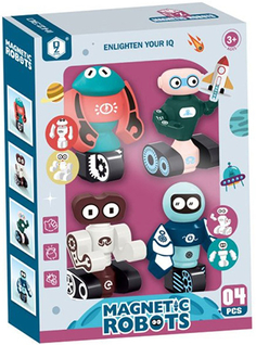 Конструктор магнитный Наша Игрушка "Роботы" (200603273)