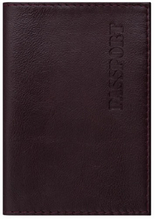 Обложка для паспорта Brauberg Passport, кожа, бордовая (237187)