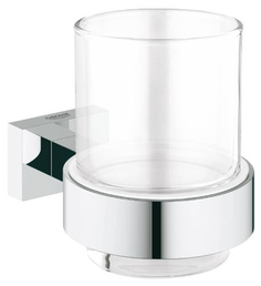 Стакан для зубных щеток Grohe Essentials Cube, с держателем, хромированный (40755001)