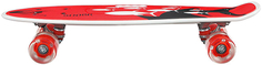 Скейтборд ONLITOP 55х14 см, светящиеся колеса 60х45 мм, красный/белый (5290556)