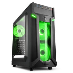 Компьютерный корпус Sharkoon VG6-W GREEN (черный)
