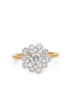 Annoushka кольцо Marguerite из белого и желтого золота с бриллиантами
