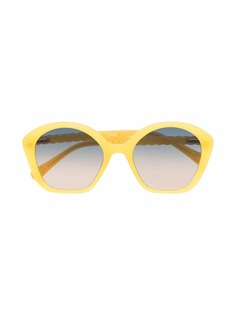 Chloé Kids солнцезащитные очки в массивной оправе