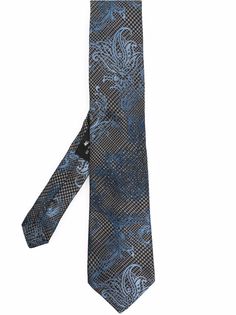 ETRO жаккардовый галстук с цветочным узором