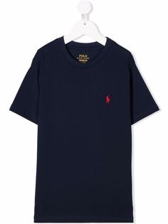 Ralph Lauren Kids футболка с вышивкой Polo Pony