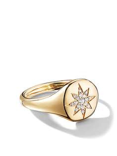 David Yurman кольцо Cable Collectibles Compass из желтого золота с бриллиантамиg