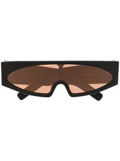 Rick Owens солнцезащитные очки с прямым мостом
