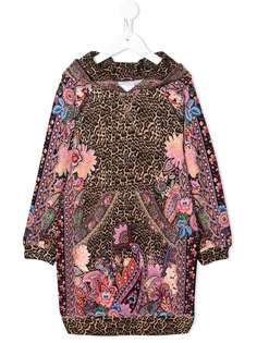 Camilla платье с капюшоном и леопардовым принтом