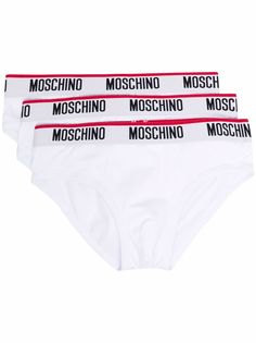 Moschino комплект из трех трусов-брифов с логотипом