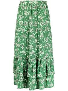 Ba&Sh юбка Valou с оборками и цветочным принтом