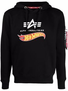 Alpha Industries худи с кулиской и логотипом