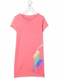 Ralph Lauren Kids платье-футболка с принтом Big Pony