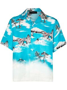 AMIRI рубашка Aloha с короткими рукавами и эффектом градиента