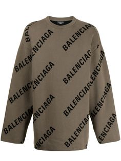 Balenciaga джемпер оверсайз с логотипом