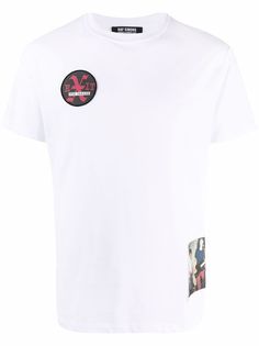Raf Simons футболка с нашивкой-логотипом