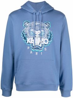 Kenzo худи свободного кроя с вышивкой Tiger