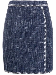 Boutique Moschino юбка мини с контрастной строчкой