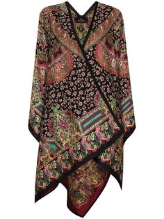 ETRO жаккардовый кейп с узором пейсли