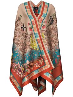 ETRO жаккардовый кейп с узором пейсли