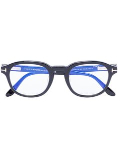 TOM FORD Eyewear очки Blue Block в круглой оправе