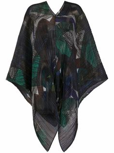 Pleats Please Issey Miyake туника асимметричного кроя с графичным принтом