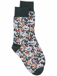 YMC носки с цветочной вышивкой