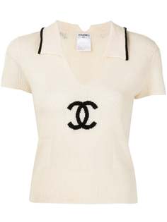 Chanel Pre-Owned рубашка поло 2001-го года с логотипом CC
