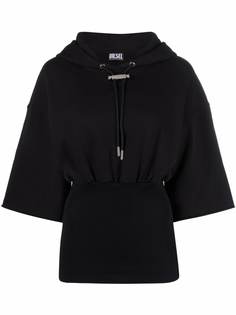 Diesel худи с короткими рукавами и кулиской
