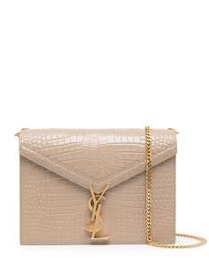 Saint Laurent сумка Cassandra с тиснением под кожу крокодила