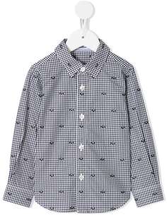 Familiar рубашка в клетку гингем с вышивкой