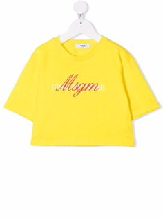 MSGM Kids футболка с логотипом