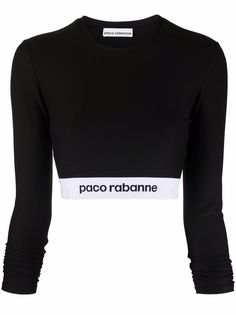 Paco Rabanne укороченный топ с логотипом