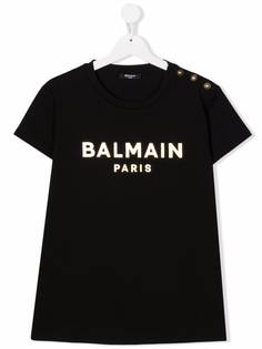 Balmain Kids футболка с логотипом