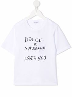 Dolce & Gabbana Kids футболка с надписью