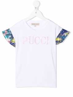 Emilio Pucci Junior декорированная футболка с логотипом