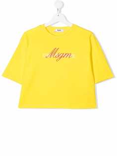 MSGM Kids футболка с логотипом