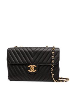 Chanel Pre-Owned сумка на плечо Jumbo 1992-го года с откидным клапаном